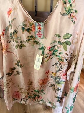 NWT Johnny Was Karmen Silk Top, Size XXL